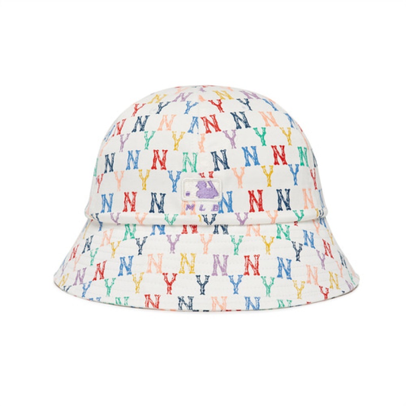 MLB Monogram Rainbow Dome Hat White | USA_MLB29056