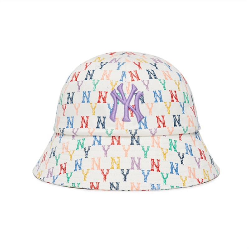 MLB Monogram Rainbow Dome Hat White | USA_MLB29056