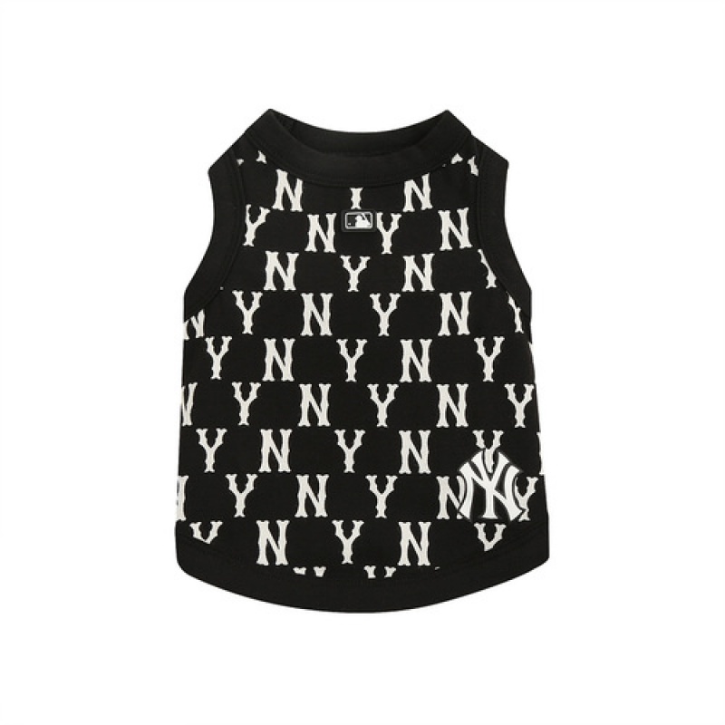 MLB Monogram T Shirt Pet Black | USA_MLB53950