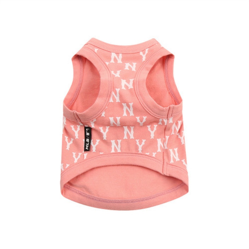 MLB Monogram T Shirt Pet Pink | USA_MLB57316