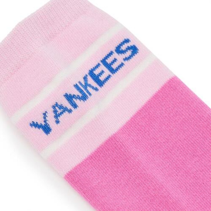 MLB Monotive Girl`s Skate Socks Accessories Pink | USA_MLB67402