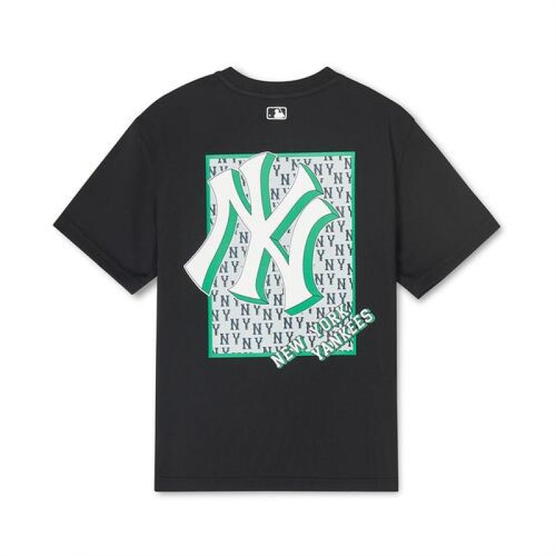 MLB Monotive T Shirt Tops Black | USA_MLB22705