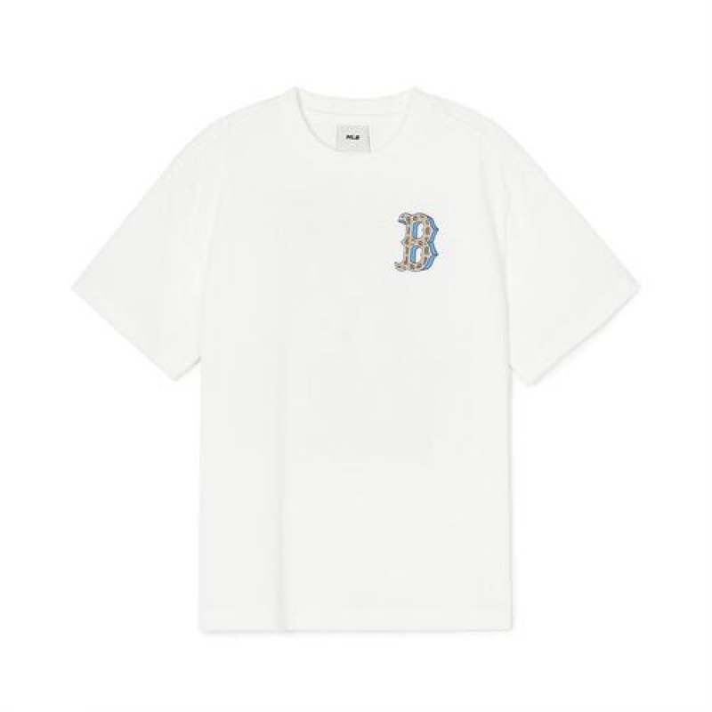 MLB Monotive T Shirt Tops White | USA_MLB67925