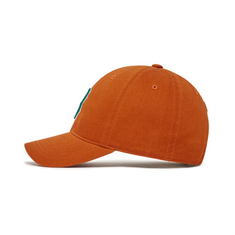 MLB N Cover Fit Slider Baseball Caps Orange | USA_MLB65307