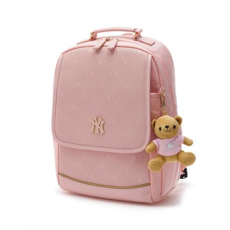 MLB New Dia Monogram School Bag Accessories Pink | USA_MLB65890