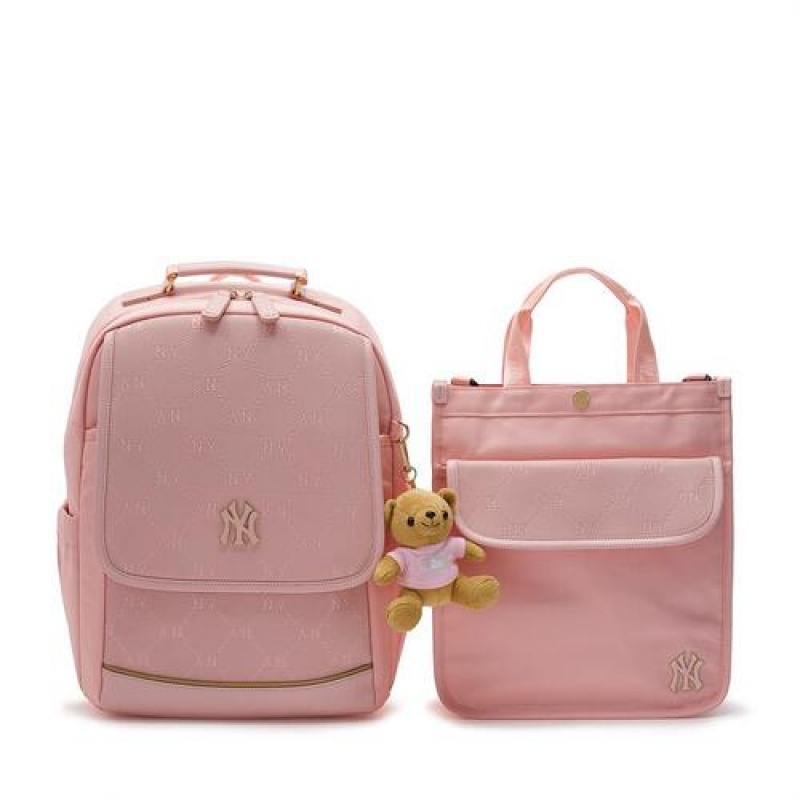 MLB New Dia Monogram School Bag Accessories Pink | USA_MLB65890