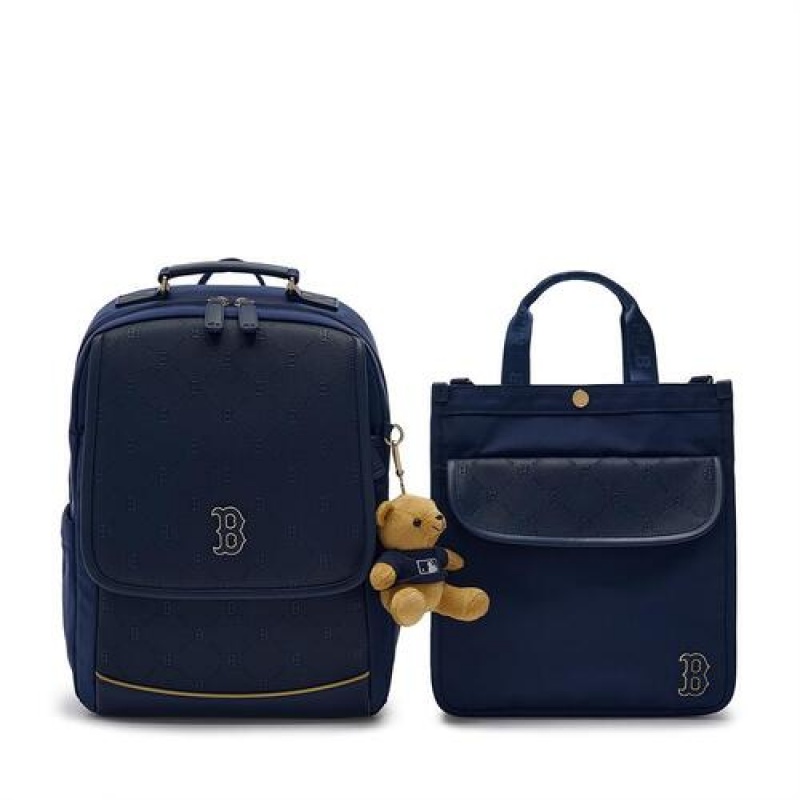 MLB New Dia Monogram School Bag Accessories Navy | USA_MLB62016