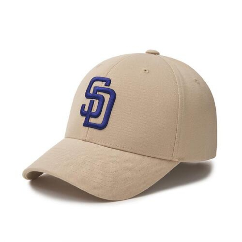 MLB New Fit Structured Baseball Caps Beige | USA_MLB33452