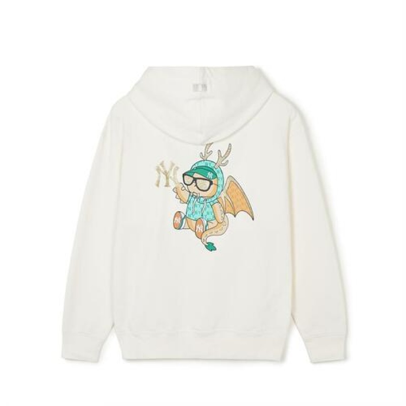 MLB New Year Dragon Overfit Hoodie White | USA_MLB55810