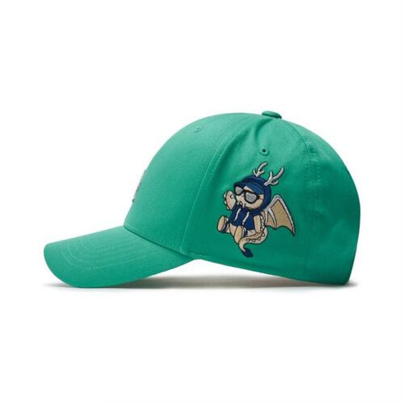 MLB New Year Dragon Structured Baseball Caps Green | USA_MLB69619