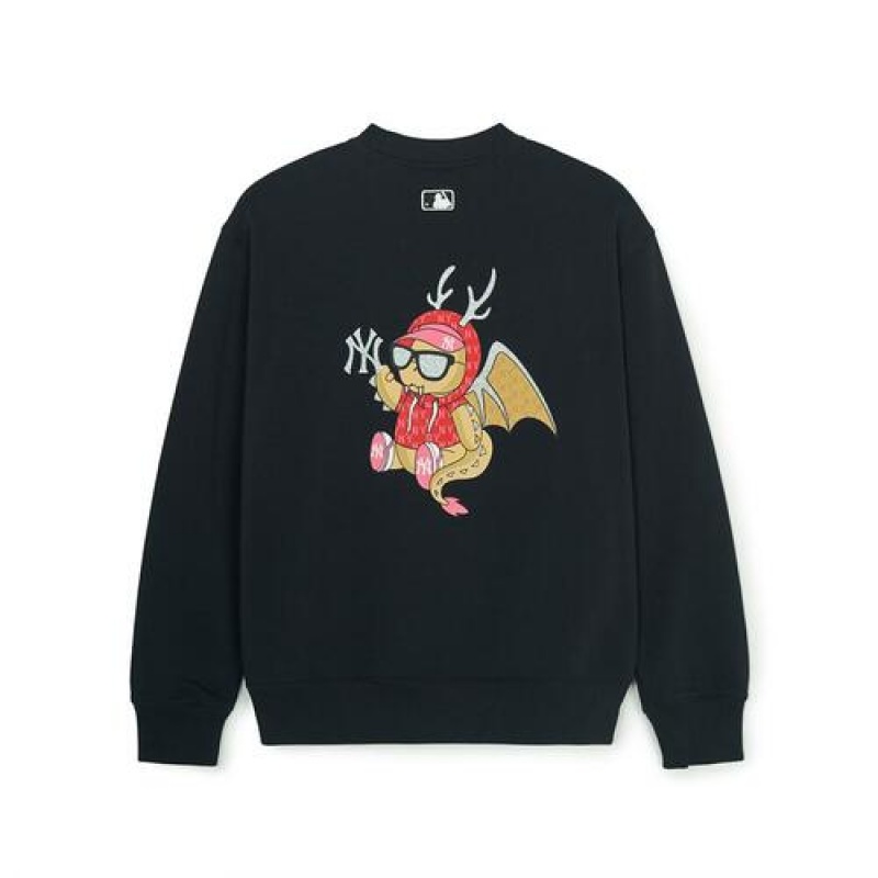 MLB Newyear Dragon Overfit Sweatshirts Black | USA_MLB96887