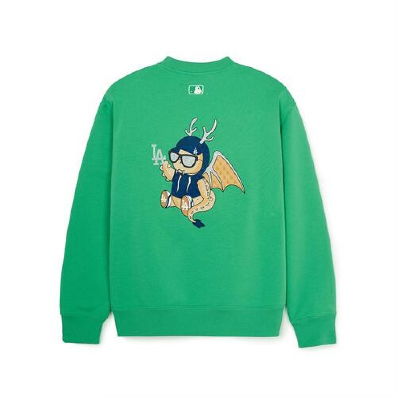 MLB Newyear Dragon Overfit Sweatshirts Green | USA_MLB78693