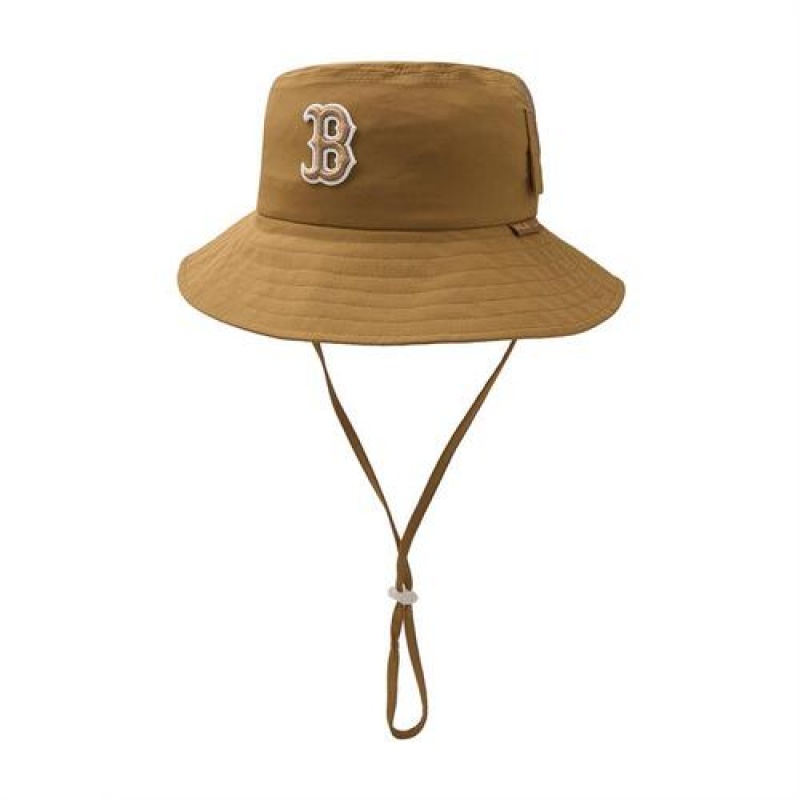 MLB Outdoor Wide Bucket Cap Beige | USA_MLB95457