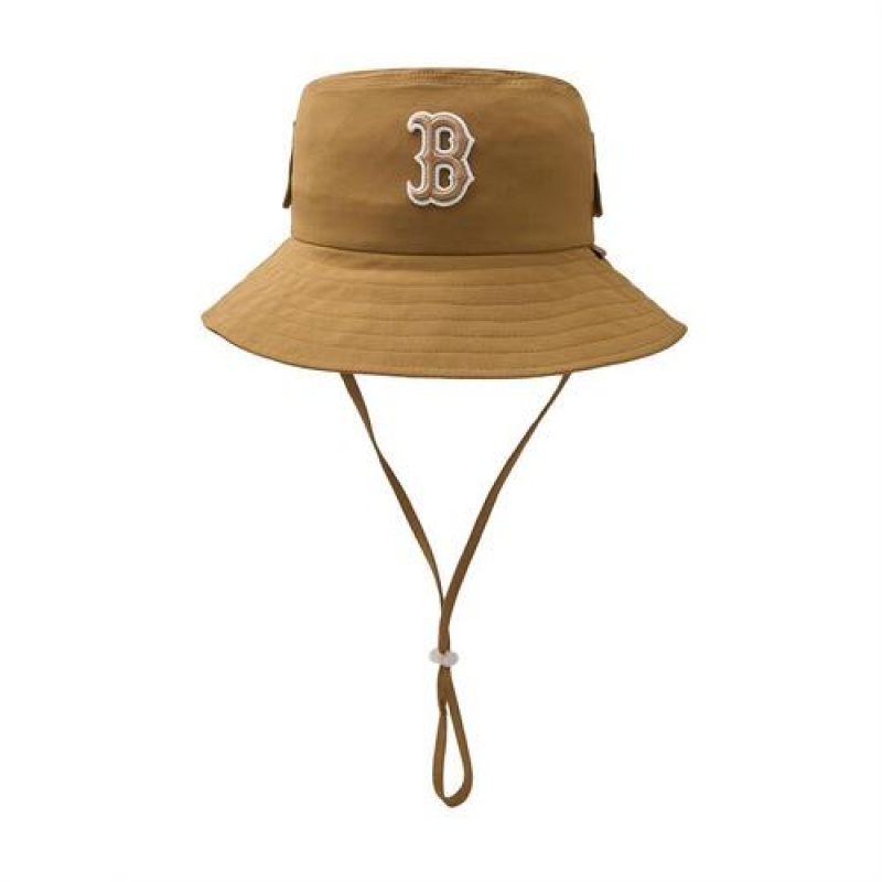 MLB Outdoor Wide Bucket Cap Beige | USA_MLB95457