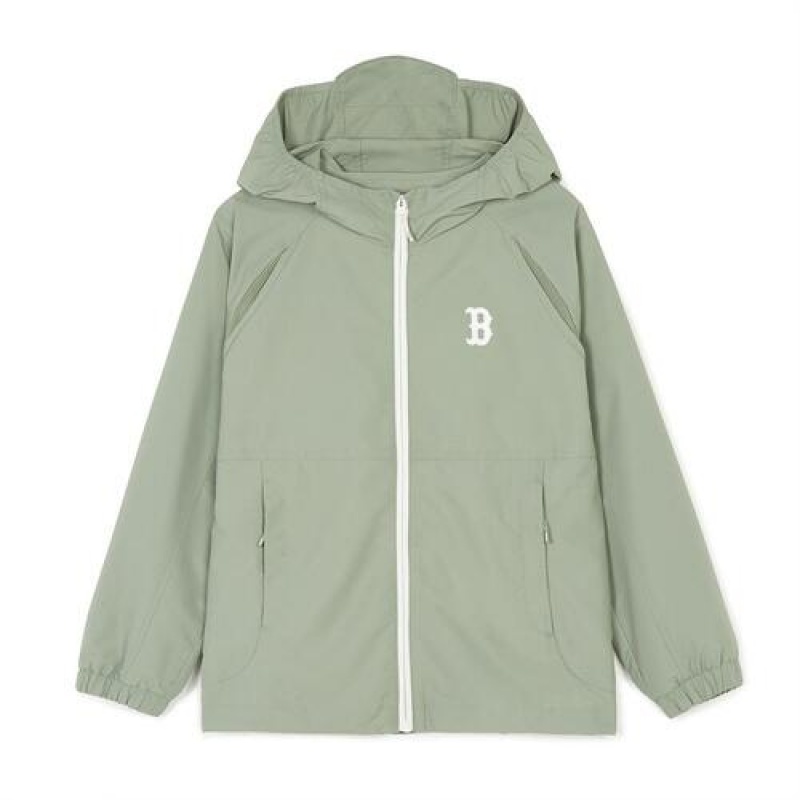 MLB Outdoor Windbreaker Outerwear Green | USA_MLB33242