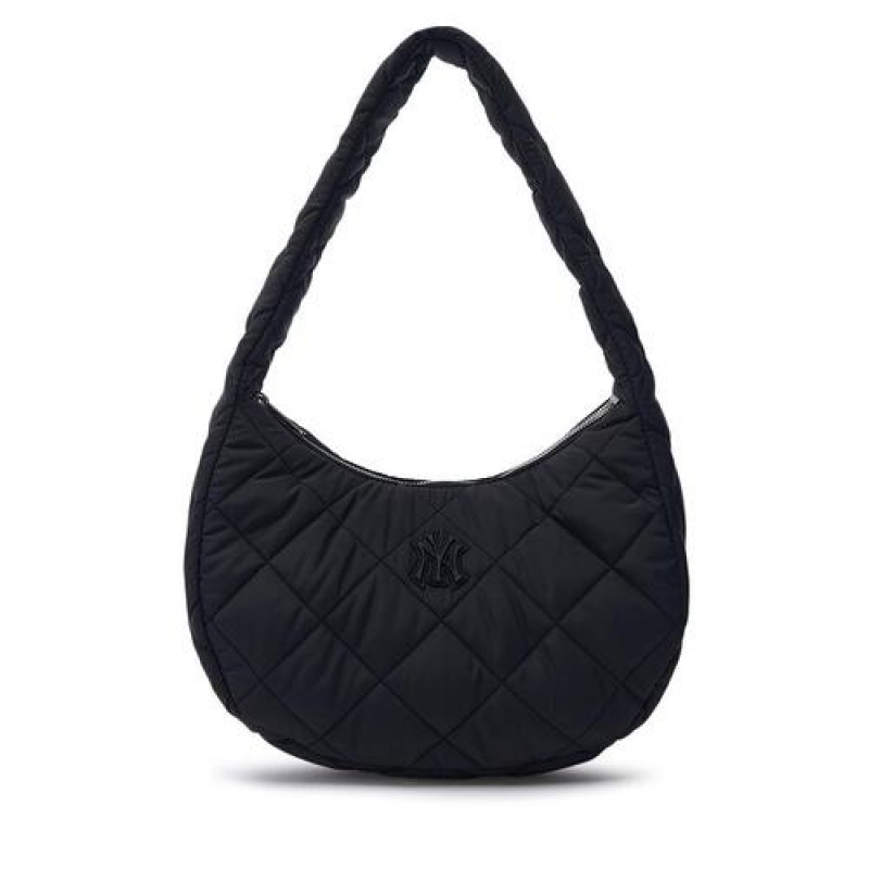 MLB Padding Quilted Hobo Bags Black | USA_MLB18955