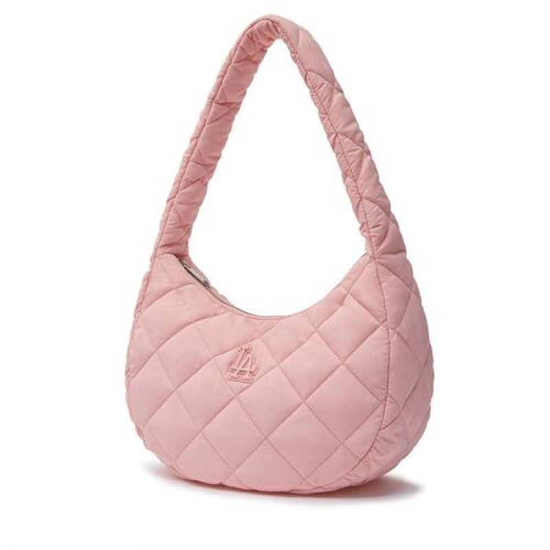 MLB Padding Quilted Hobo Bags Pink | USA_MLB12102