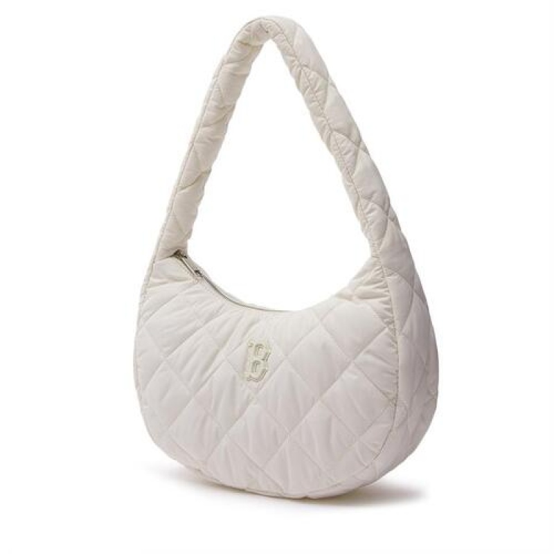 MLB Padding Quilted Hobo Bags White | USA_MLB43976