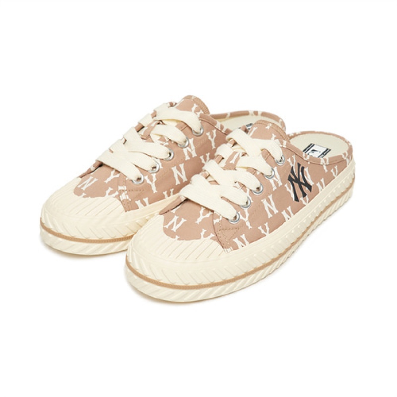 MLB Playball Mule Monogram Mules Beige | USA_MLB79566