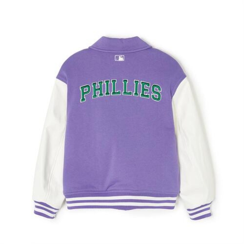 MLB Pop Varsity Padding Jumper Outerwear Purple | USA_MLB70416