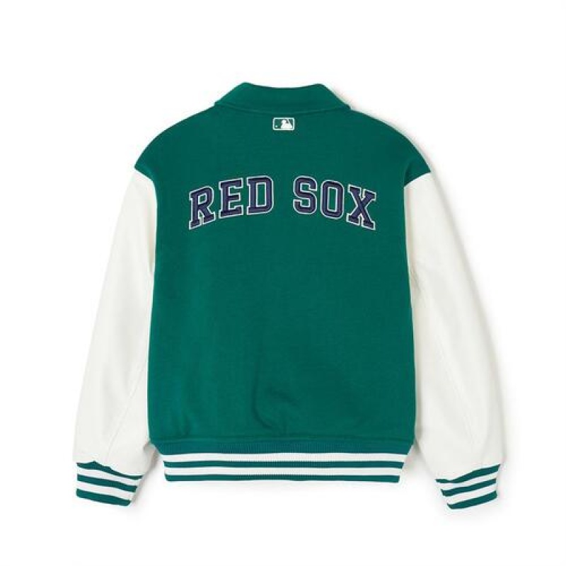 MLB Pop Varsity Padding Jumper Outerwear Green | USA_MLB63940