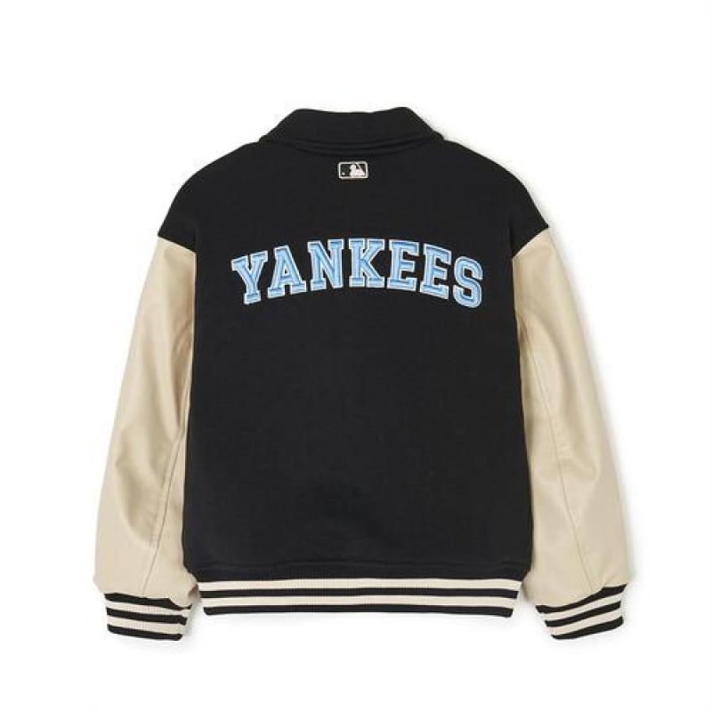 MLB Pop Varsity Padding Jumper Outerwear Black | USA_MLB53401