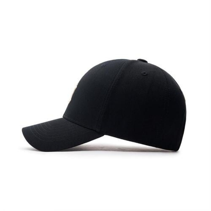 MLB Premium Basic Small Logo Structured Baseball Caps Black | USA_MLB44104