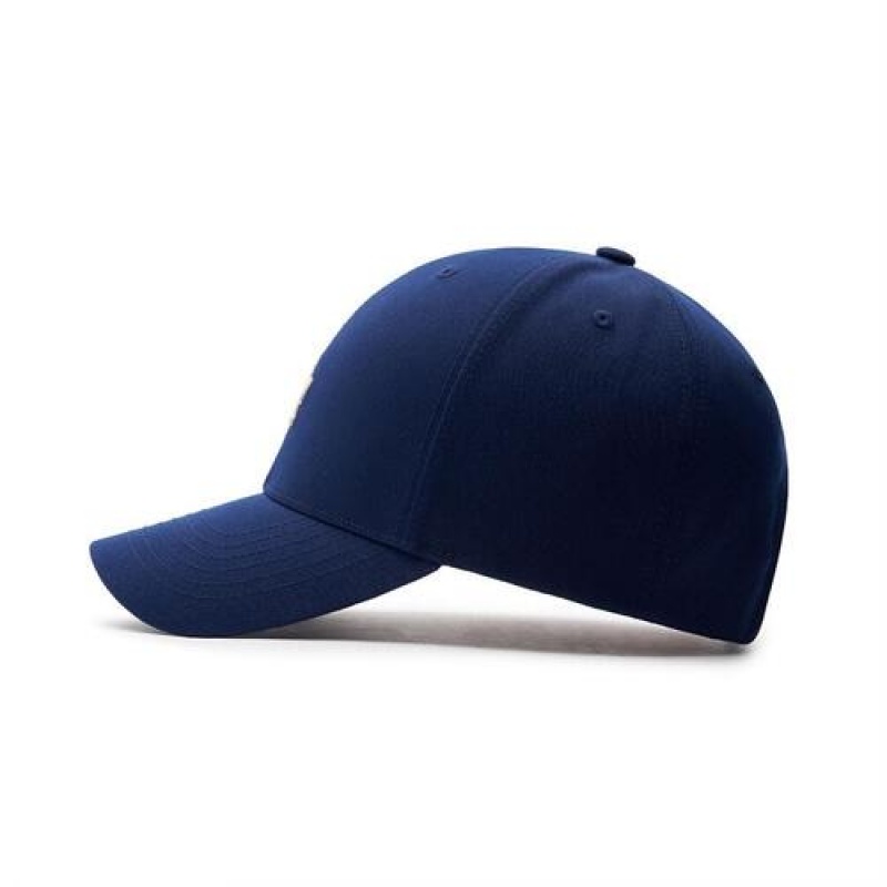 MLB Premium Basic Small Logo Structured Baseball Caps Blue | USA_MLB15417