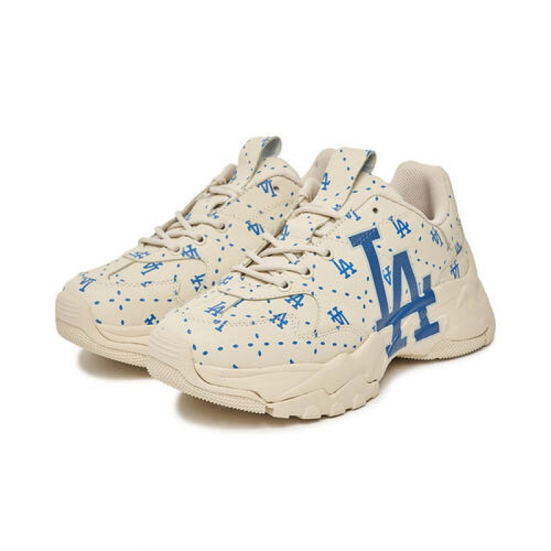 MLB Saffiano Dia Monogram Los Angeles Dodgers Bigball Chunky White / Blue | USA_MLB52780