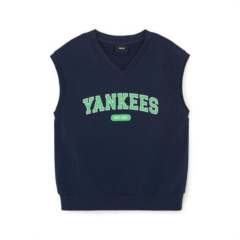 MLB Varsity 3pcs Vest Set Up Tops Black | USA_MLB60707