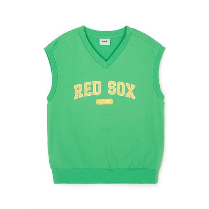 MLB Varsity 3pcs Vest Set Up Tops Green | USA_MLB72555