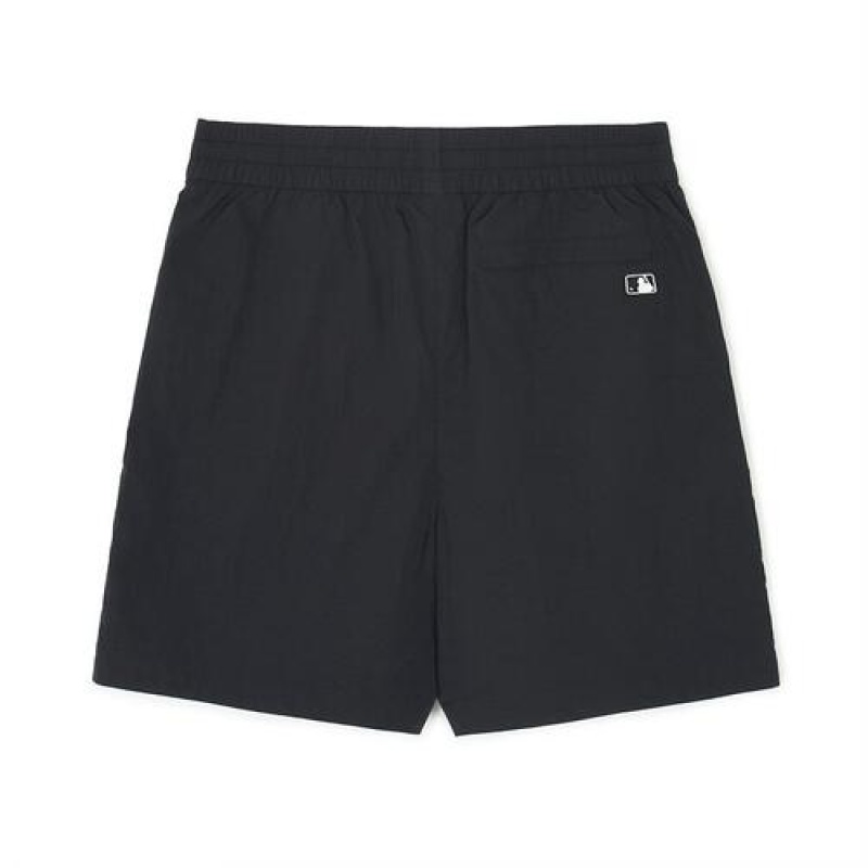 MLB Varsity Basic 7.5in Nylon Woven Shorts Bottoms Black | USA_MLB79961