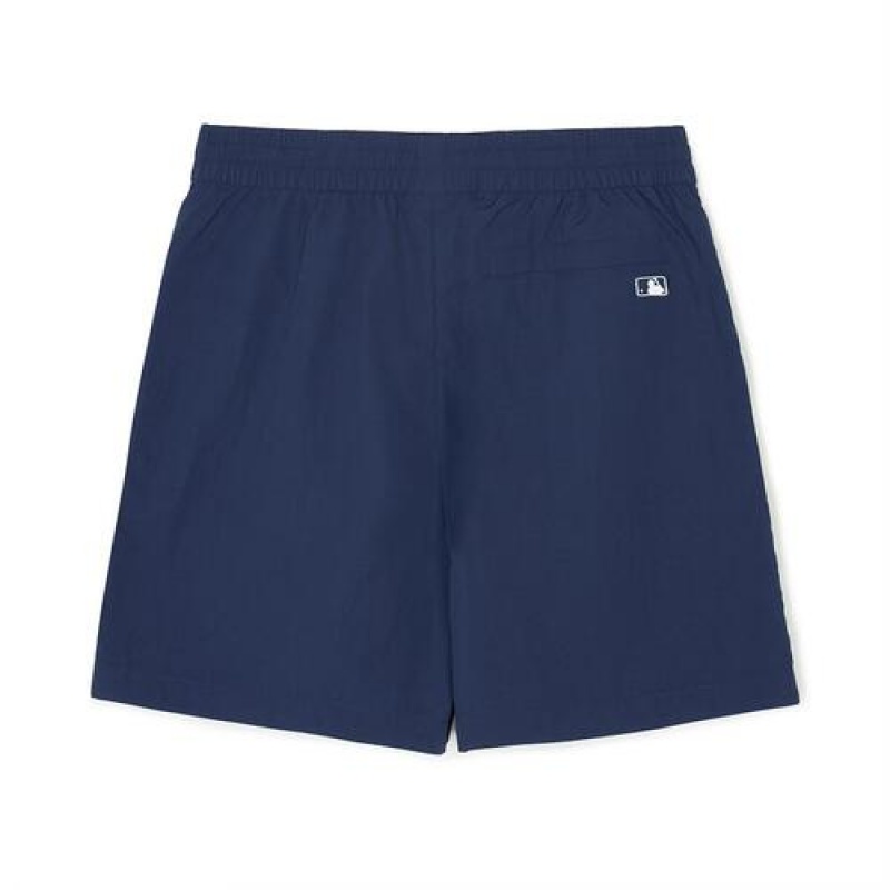 MLB Varsity Basic 7.5in Nylon Woven Shorts Bottoms Navy | USA_MLB35858