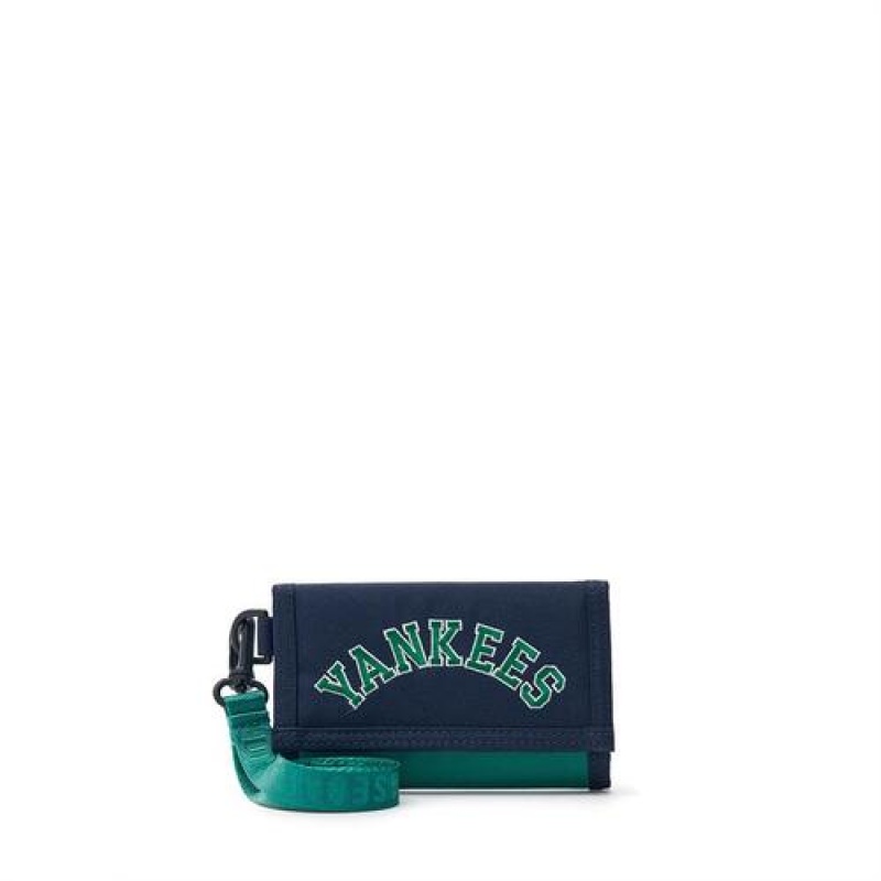 MLB Varsity Card Wallet Accessories Green | USA_MLB80042