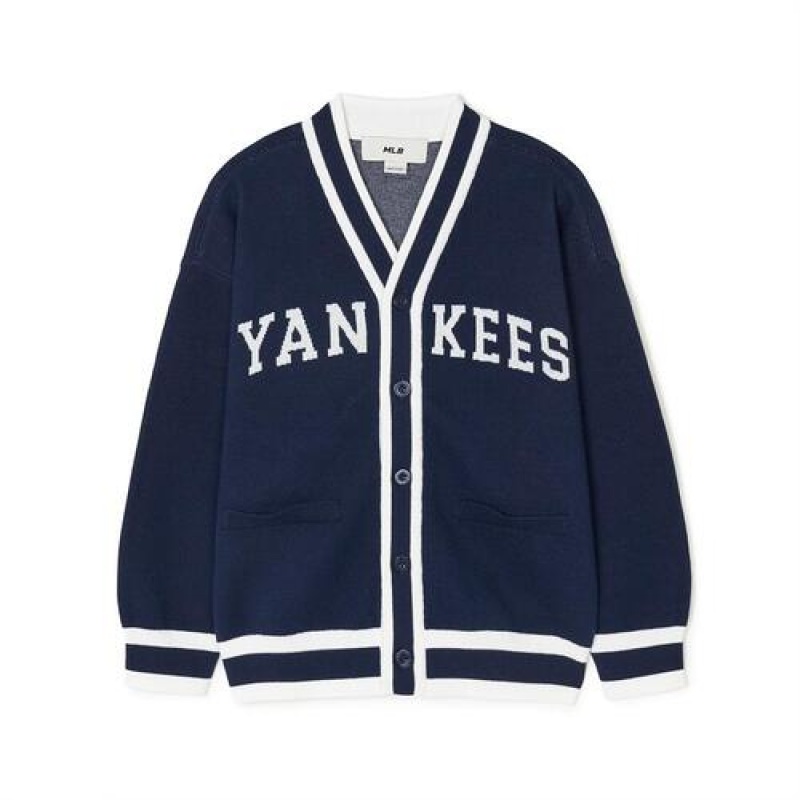 MLB Varsity Cardigan Tops Black | USA_MLB12882