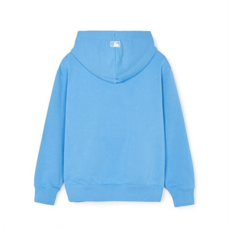 MLB Varsity Cursive Over Fit Hoodie Blue | USA_MLB23654