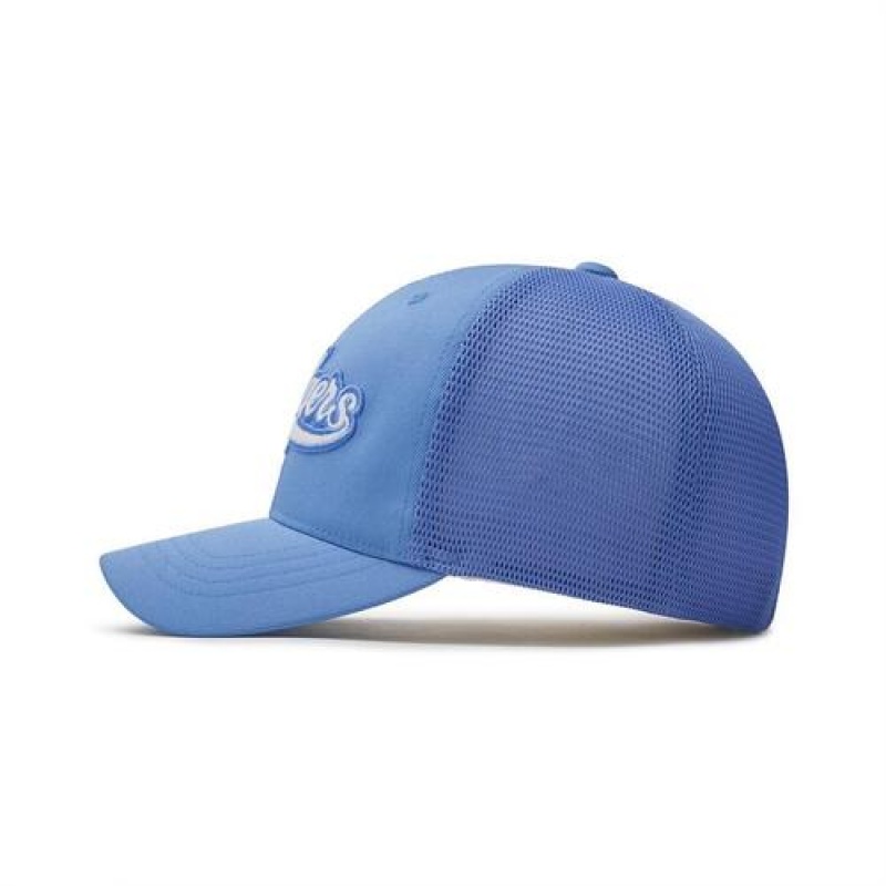 MLB Varsity Cursive Trucker Cap Blue | USA_MLB23085