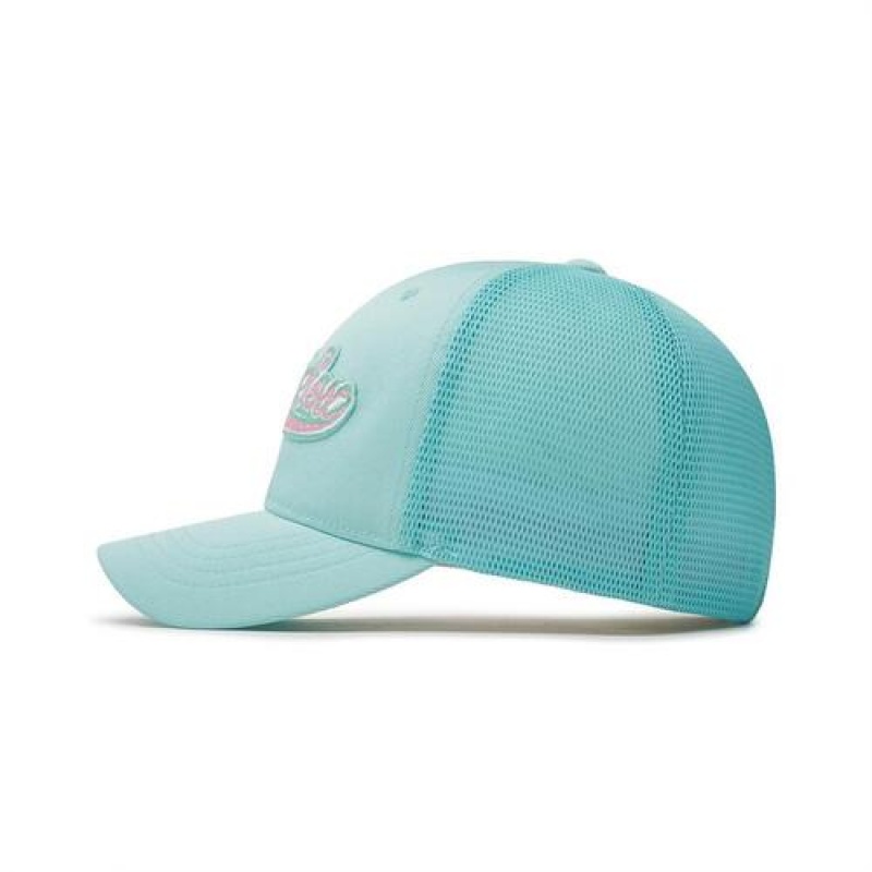 MLB Varsity Cursive Trucker Cap Light Green | USA_MLB72152