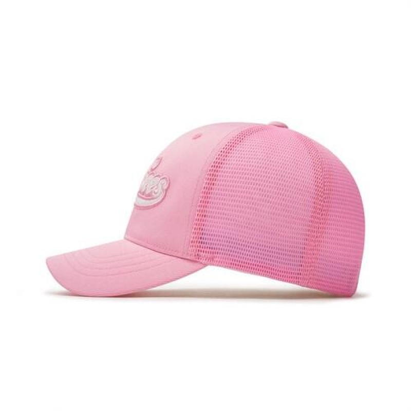 MLB Varsity Cursive Trucker Cap Pink | USA_MLB70563