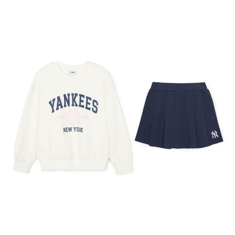 MLB Varsity Girl\'s Mtm Set Up Tops White | USA_MLB60222