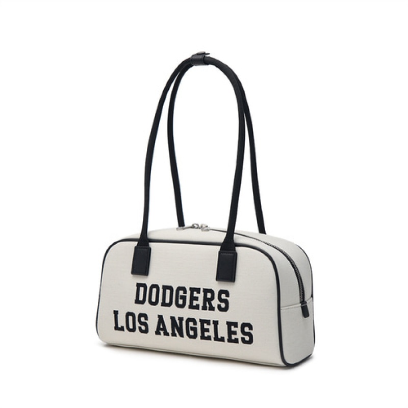 MLB Varsity Jacquard Canvas Square Tote Bags White | USA_MLB90856