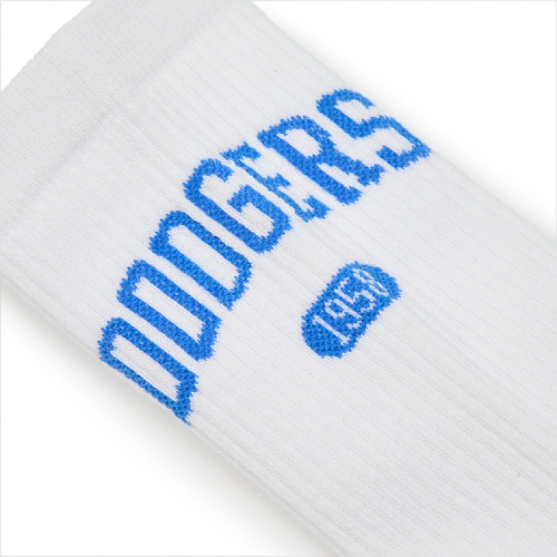 MLB Varsity Lettering Mid Socks White | USA_MLB87767