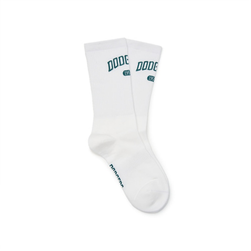 MLB Varsity Lettering Mid Socks White | USA_MLB22884