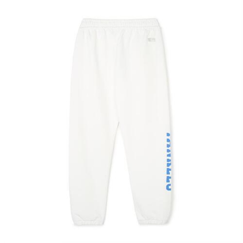 MLB Varsity Logo Track Pants Bottoms White | USA_MLB84248