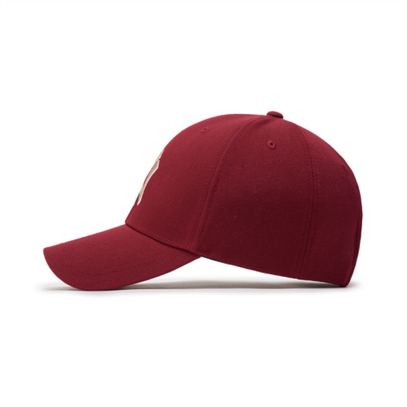 MLB Varsity Medium Logo Structured Baseball Caps Red | USA_MLB98987