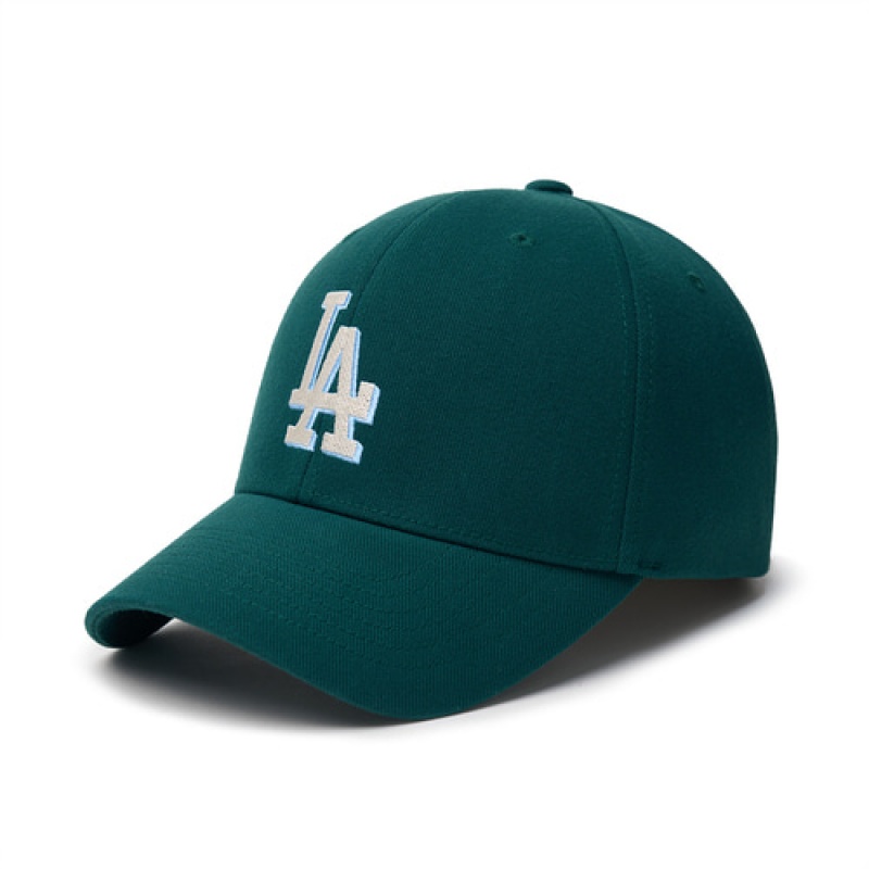 MLB Varsity Medium Logo Structured Baseball Caps Green | USA_MLB43069