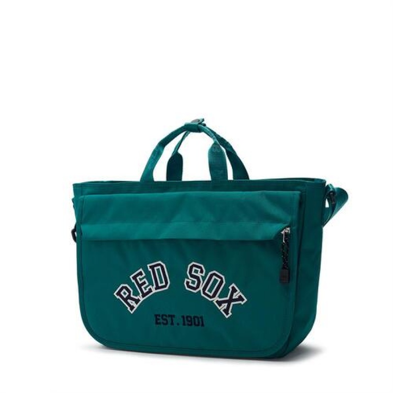 MLB Varsity Messenger Bag Accessories Green | USA_MLB56146