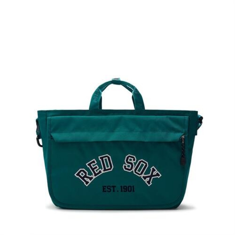 MLB Varsity Messenger Bag Accessories Green | USA_MLB56146