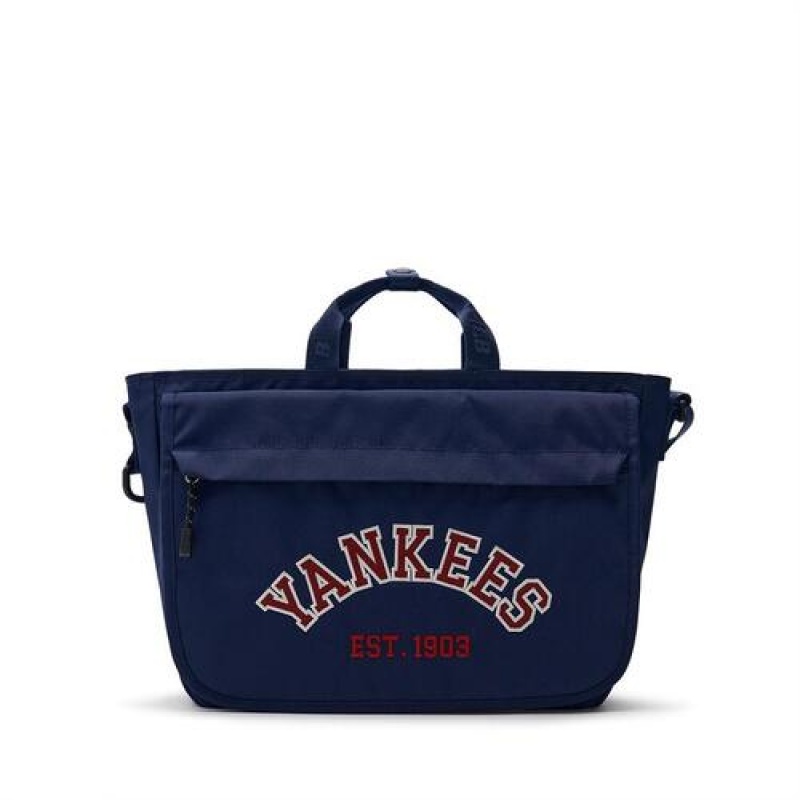 MLB Varsity Messenger Bag Accessories Navy | USA_MLB97968