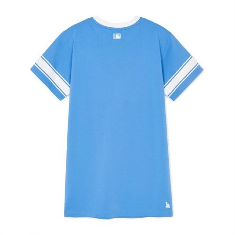 MLB Varsity Number Graphic Dress Tops Blue | USA_MLB41858